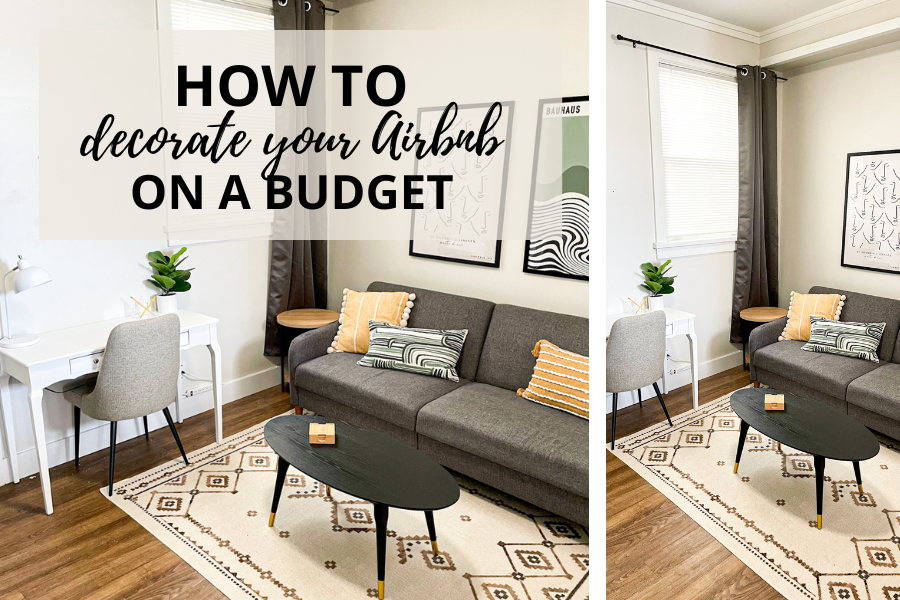 how to decorate airbnb on a budget